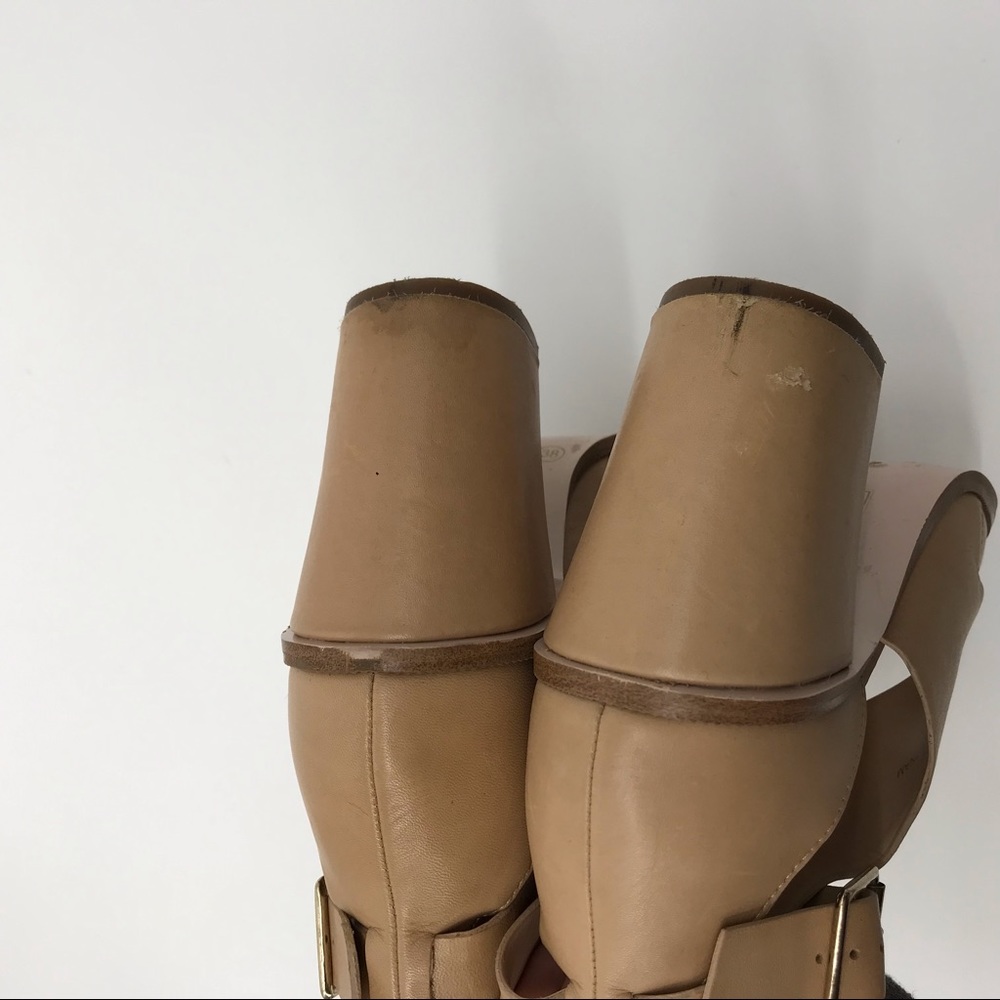 Topshop tan cutout block heels - Picture 4 of 5